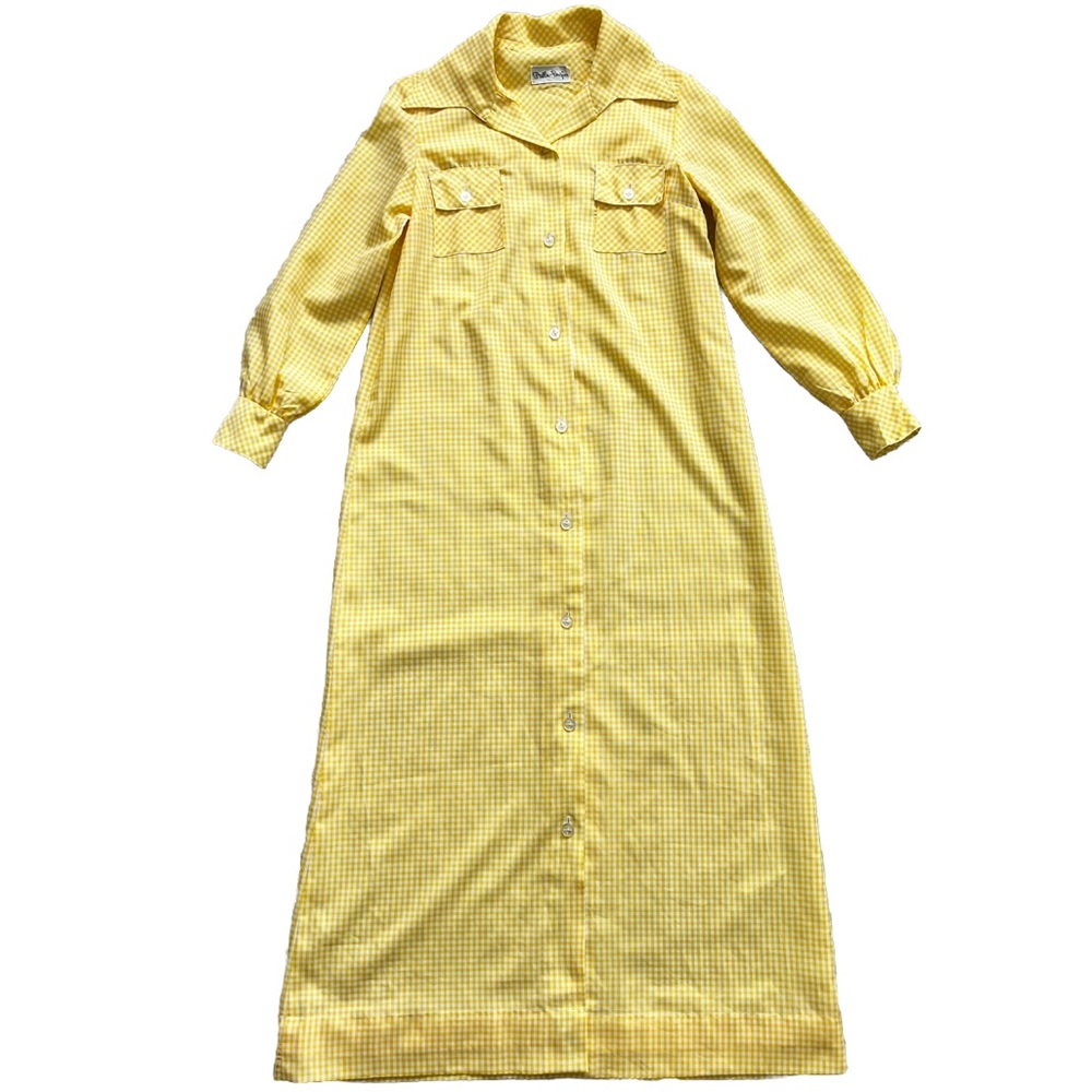 STELLA FAGIN GINGHAM PRINT BUTTON DOWN DRESS LIGHTWEIGHT COTTAGECORE PRAIRIE
